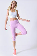 Active High Rise 5-Pocket Capri Leggings - Golden Star Yoga