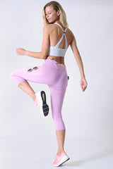 Active High Rise 5-Pocket Capri Leggings - Golden Star Yoga