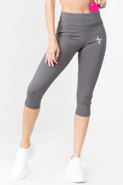 Active Lattice Capri Cutout Workout Leggings - Golden Star Yoga