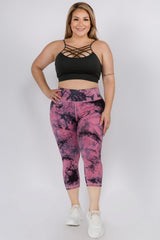 Buttery Soft Tie Dye Capri Leggings - Golden Star Yoga