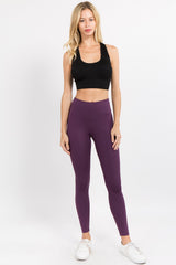 Active Leggings w/ Hidden Waistband Pocket - Golden Star Yoga