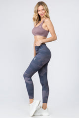 Active Camo Print Leggings w/ Hidden Pocket - Golden Star Yoga