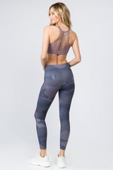 Active Camo Print Leggings w/ Hidden Pocket - Golden Star Yoga