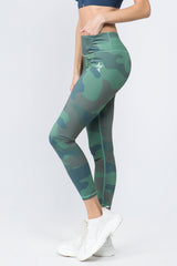 Active High Rise Camouflage Leggings w/ Pocket - Golden Star Yoga