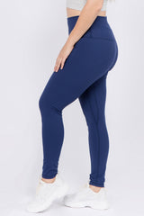 Blue Buttery Soft Activewear Leggings - Golden Star Yoga