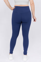 Blue Buttery Soft Activewear Leggings - Golden Star Yoga