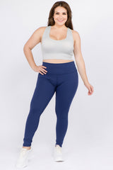 Blue Buttery Soft Activewear Leggings - Golden Star Yoga