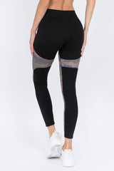 Active Color Block Camouflage Leggings - Golden Star Yoga