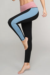 Color Block Detail Workout Leggings - Golden Star Yoga