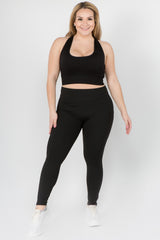 High Waist Tech Pocket Workout Leggings - Golden Star Yoga