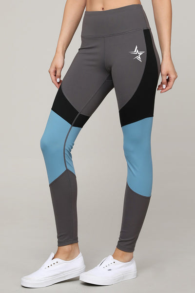 Active Color Block Detail Workout Leggings - Golden Star Yoga