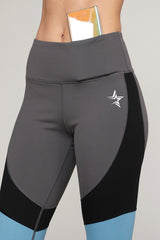 Active Color Block Detail Workout Leggings - Golden Star Yoga