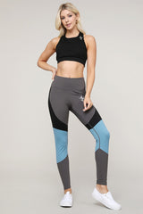 Active Color Block Detail Workout Leggings - Golden Star Yoga