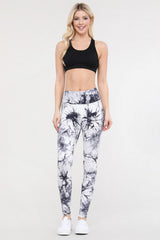 White Tie-Dye Leggings - Golden Star Yoga